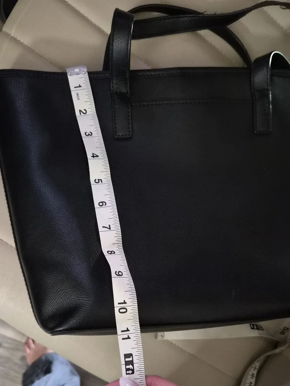 Michael Kors Black Leather Tote Bag Shoulder Purse